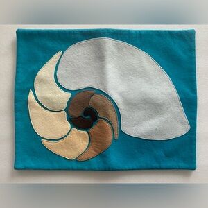 Vtg Hungarian Embroidered Pillow Cover 17.5x13 Nautica Shell Sandor Collection